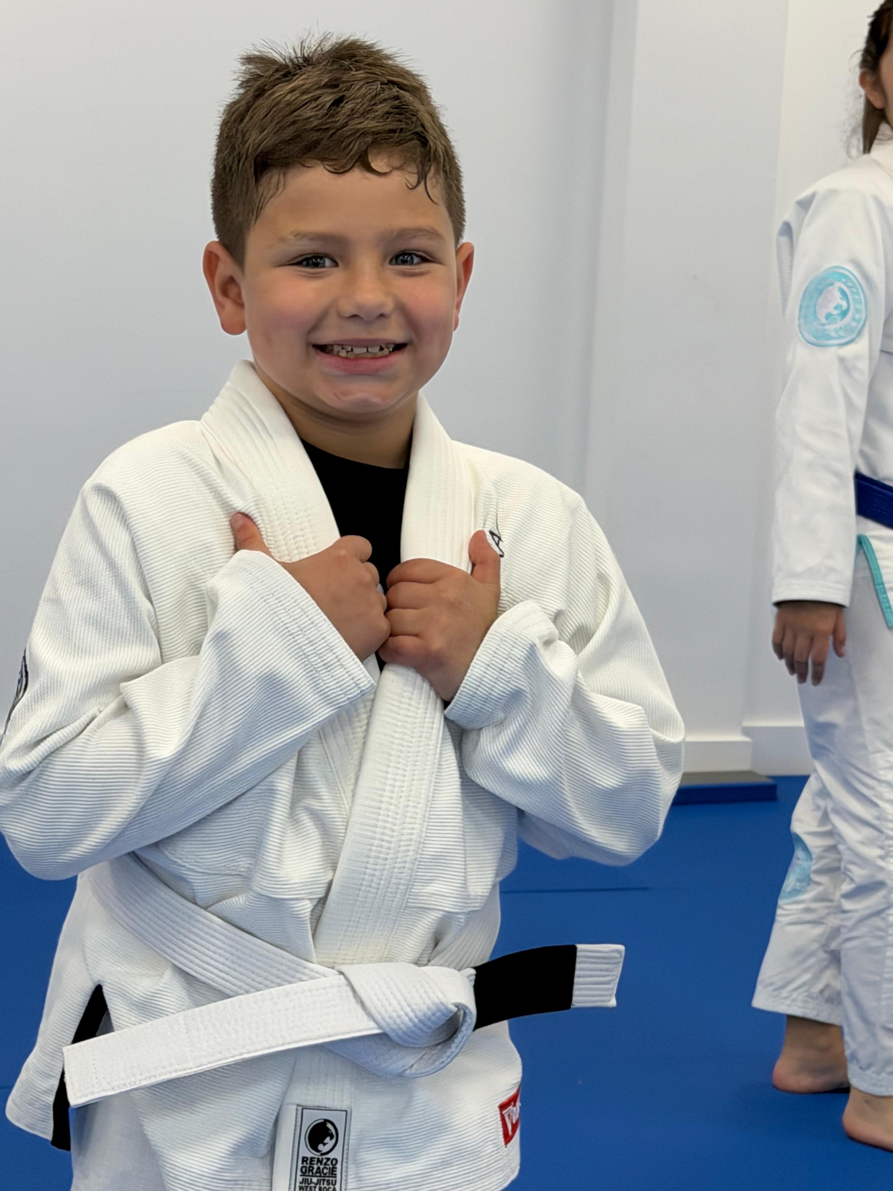 Happy kid at Renzo Gracie BJJ
