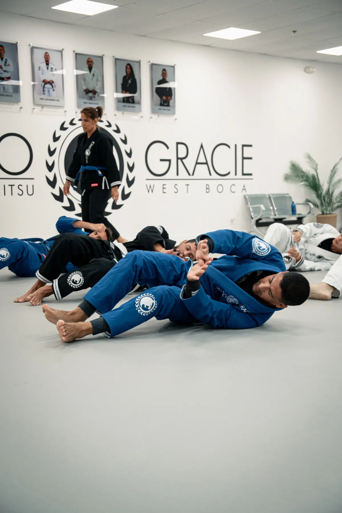 Adult students training Brazilian Jiu-Jitsu at Renzo Gracie West Boca Raton