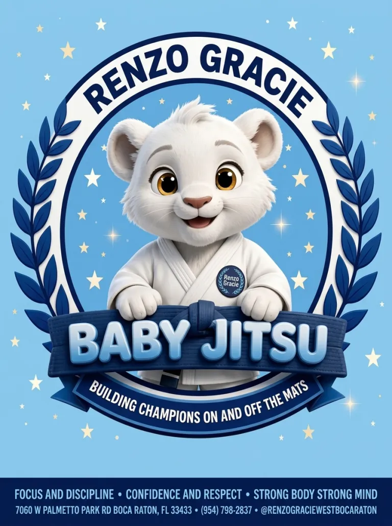 Baby Jitsu classes for ages 3 to 4 at Renzo Gracie West Boca Raton
