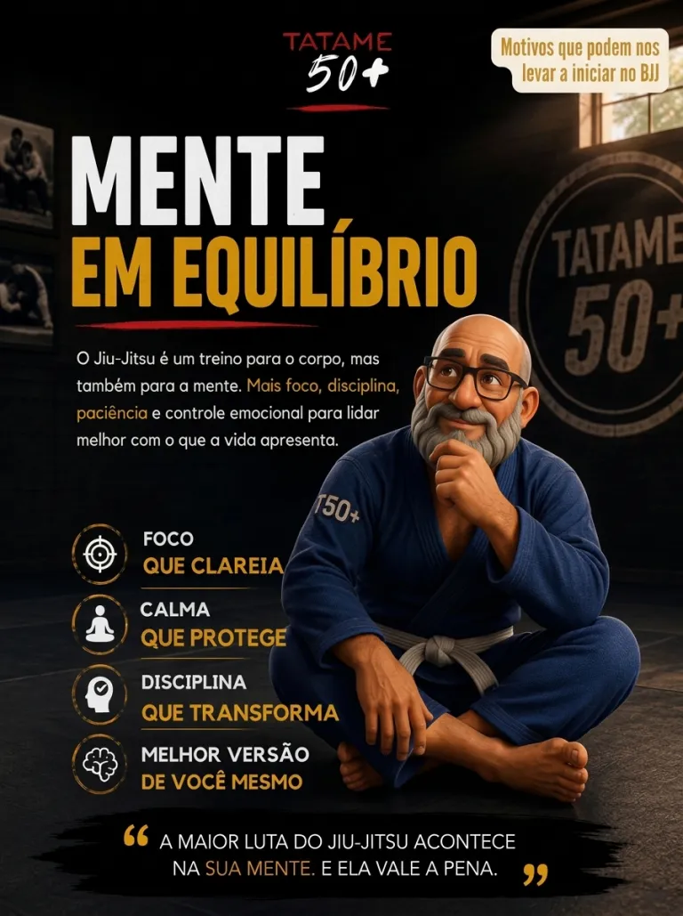 Jiu-Jitsu depois dos 50: mente em equilíbrio