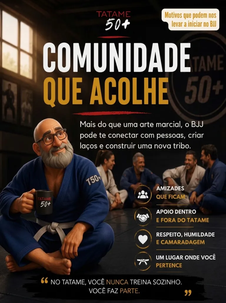 Jiu-Jitsu depois dos 50: comunidade que acolhe