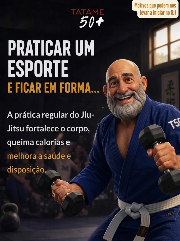 Jiu-Jitsu depois dos 50: praticar um esporte e ficar em forma