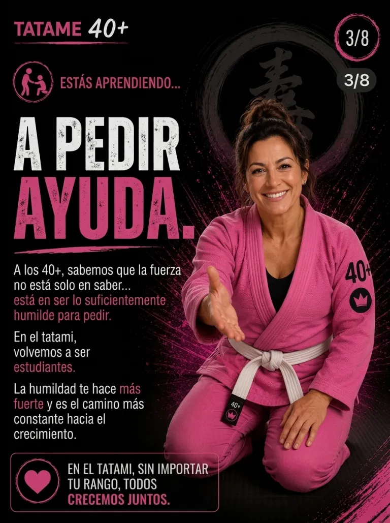 Arte Tatame 40+ (slide 3 de 8: pedir ayuda) en Renzo Gracie West Boca Raton
