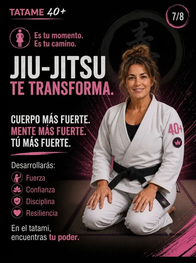 Arte Tatame 40+ (slide 7 de 8: el Jiu-Jitsu te transforma) en Renzo Gracie West Boca Raton