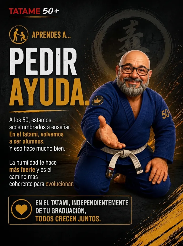 Arte Tatame 50+ (slide 3 de 8: pedir ayuda) en Renzo Gracie West Boca Raton