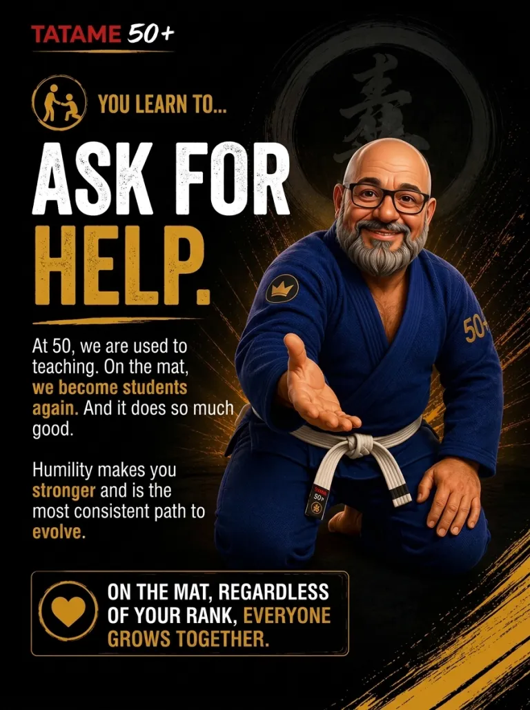 Tatame 50+ flyer (slide 3 of 8: asking for help) at Renzo Gracie West Boca Raton