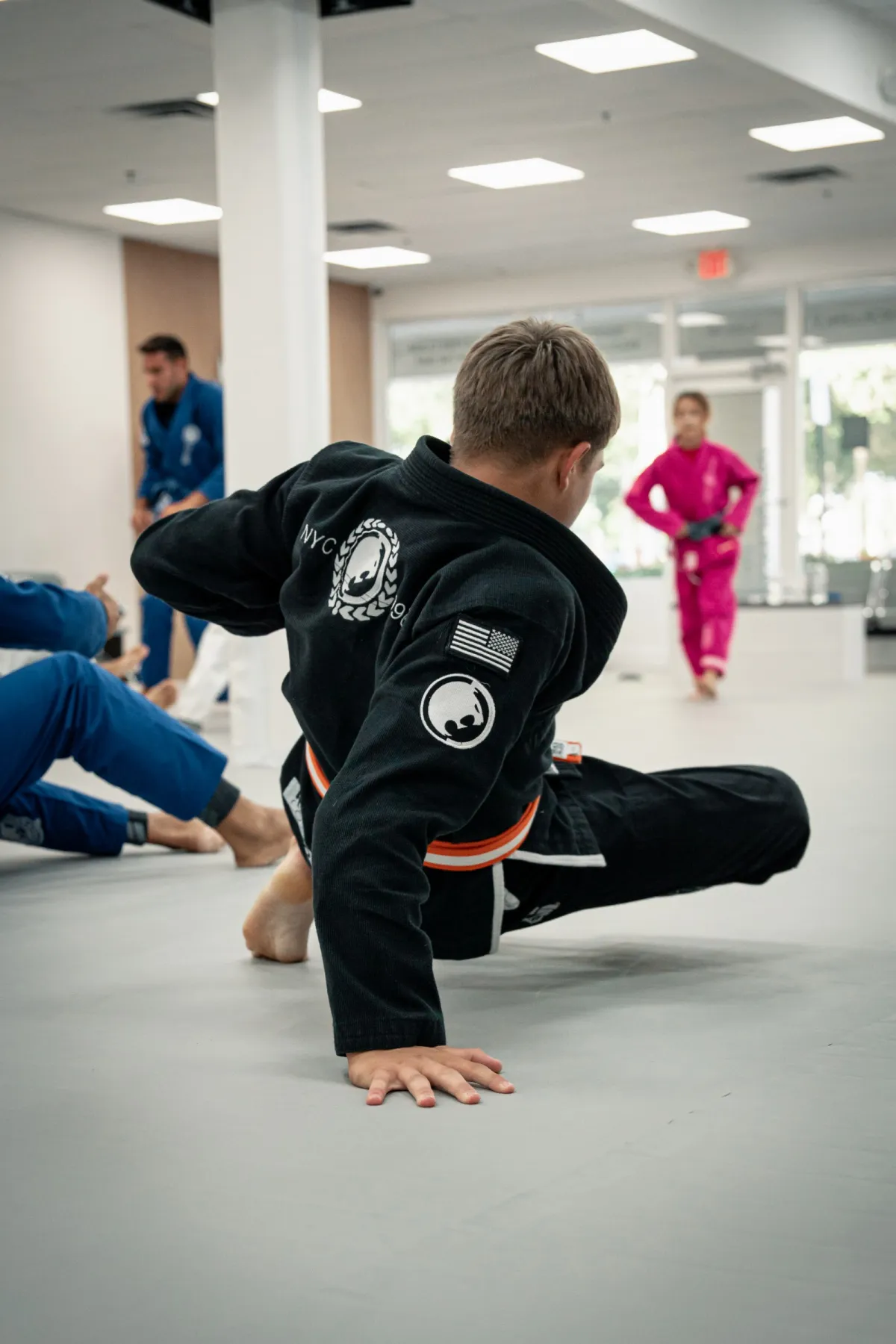 Teen students training Jiu-Jitsu at Renzo Gracie West Boca Raton