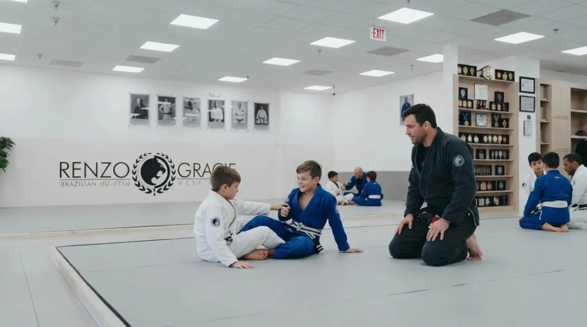 Two boys shaking hands and bowing after a controlled practice round